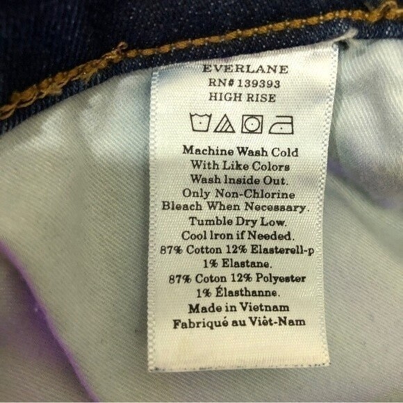 Everlane High Rise Ankle Jeans Skinny Medium Wash Stretch Size 26 - Picture 8 of 10